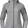 Bergans Kamphaug Sweat à capuche en tricot Femme, gris