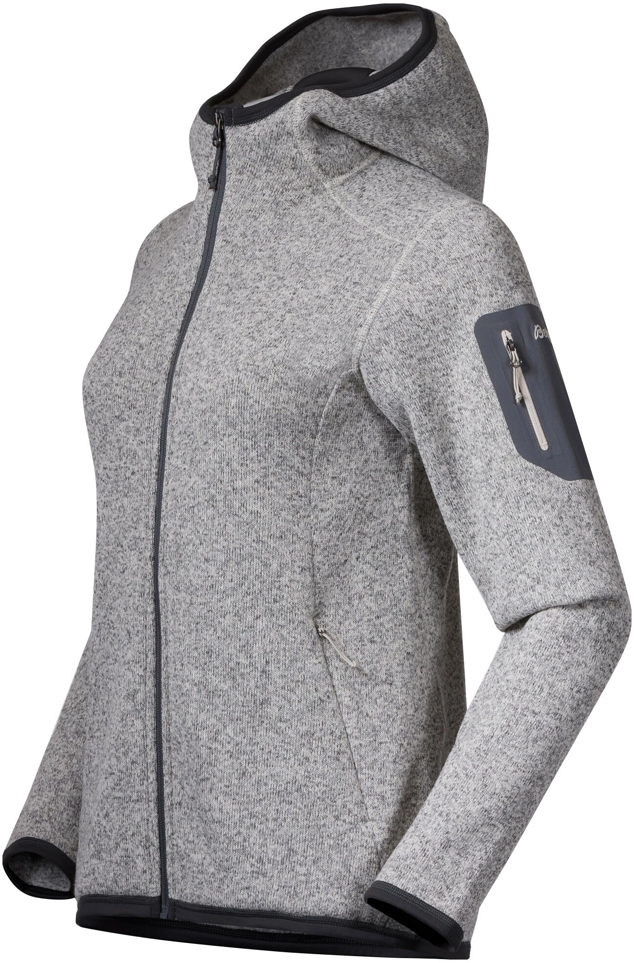 Bergans Kamphaug Sweat à capuche en tricot Femme, gris 4 Bergans Kamphaug Sweat à capuche en tricot Femme, gris – Image 2