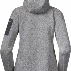 Bergans Kamphaug Sweat à capuche en tricot Femme, gris 8 Bergans Kamphaug Sweat à capuche en tricot Femme, gris -Vestes en polaire Soldes bergans kamphaug knitted hoodie women chalk sand 3 1