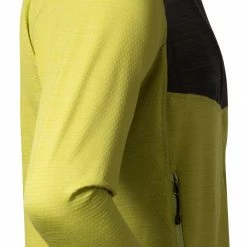 Bergans Rabot Active Veste intermédiaire à capuche Homme, vert/noir -Vestes en polaire Soldes bergans rabot active midlayer hooded jacket men green oasis solid charcoal 4 1