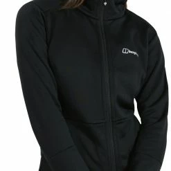Berghaus Fourier Hooded Veste en polaire Femme, noir -Vestes en polaire Soldes berghaus fourier hooded fleece jacket women black black 3