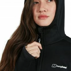 Berghaus Fourier Hooded Veste en polaire Femme, noir -Vestes en polaire Soldes berghaus fourier hooded fleece jacket women black black 6