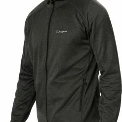 Berghaus Spitzer InterActive Veste Polaire À Capuche Homme, gris -Vestes en polaire Soldes berghaus spitzer interactive hooded fleece jacket men jet black grey pinstripe 1