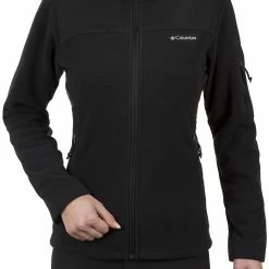 Columbia Fast Trek II Veste Femme, blanc -Vestes en polaire Soldes columbia fast trek ii jacket women black 3 1