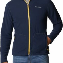 Columbia Fast Trek Polaire légère à fermeture éclair complète Homme, bleu -Vestes en polaire Soldes columbia fast trek light full zip fleece men collegiate navy 4