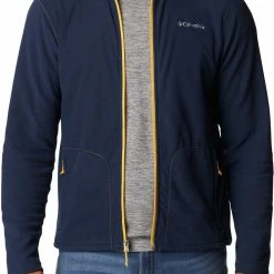 Columbia Fast Trek Polaire légère à fermeture éclair complète Homme, bleu -Vestes en polaire Soldes columbia fast trek light full zip fleece men collegiate navy 6