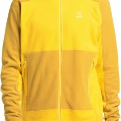 Haglöfs Buteo Veste intermédiaire Homme, jaune -Vestes en polaire Soldes hagloefs buteo mid jacket men autumn leaves pumpkin yellow 3
