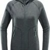 Haglöfs Heron Capuche Femme, gris -Vestes en polaire Soldes hagloefs heron hood women slate 1