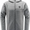Haglöfs Swook Capuche Homme, gris -Vestes en polaire Soldes hagloefs swook hood men concrete 1