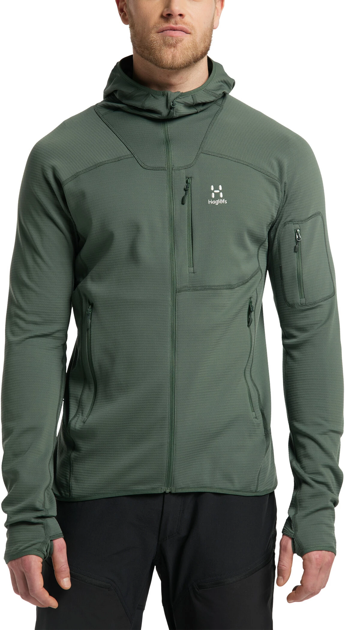 Haglöfs Wool Blend Sweat à capuche Homme, noir 5 Haglöfs Wool Blend Sweat à capuche Homme, noir – Image 3