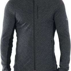 Icebreaker Descender Veste manches longues zippée Homme, gris -Vestes en polaire Soldes icebreaker descender langarm zip jacke herren jet heather black 3 1