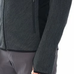 Icebreaker Descender Veste manches longues zippée Homme, marron -Vestes en polaire Soldes icebreaker descender langarm zip jacke herren jet heather black 6