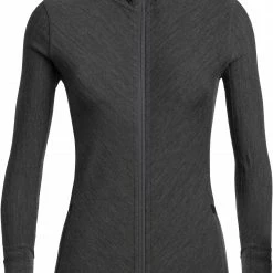 Icebreaker Descender Veste manches longues à capuche zippée Femme, gris