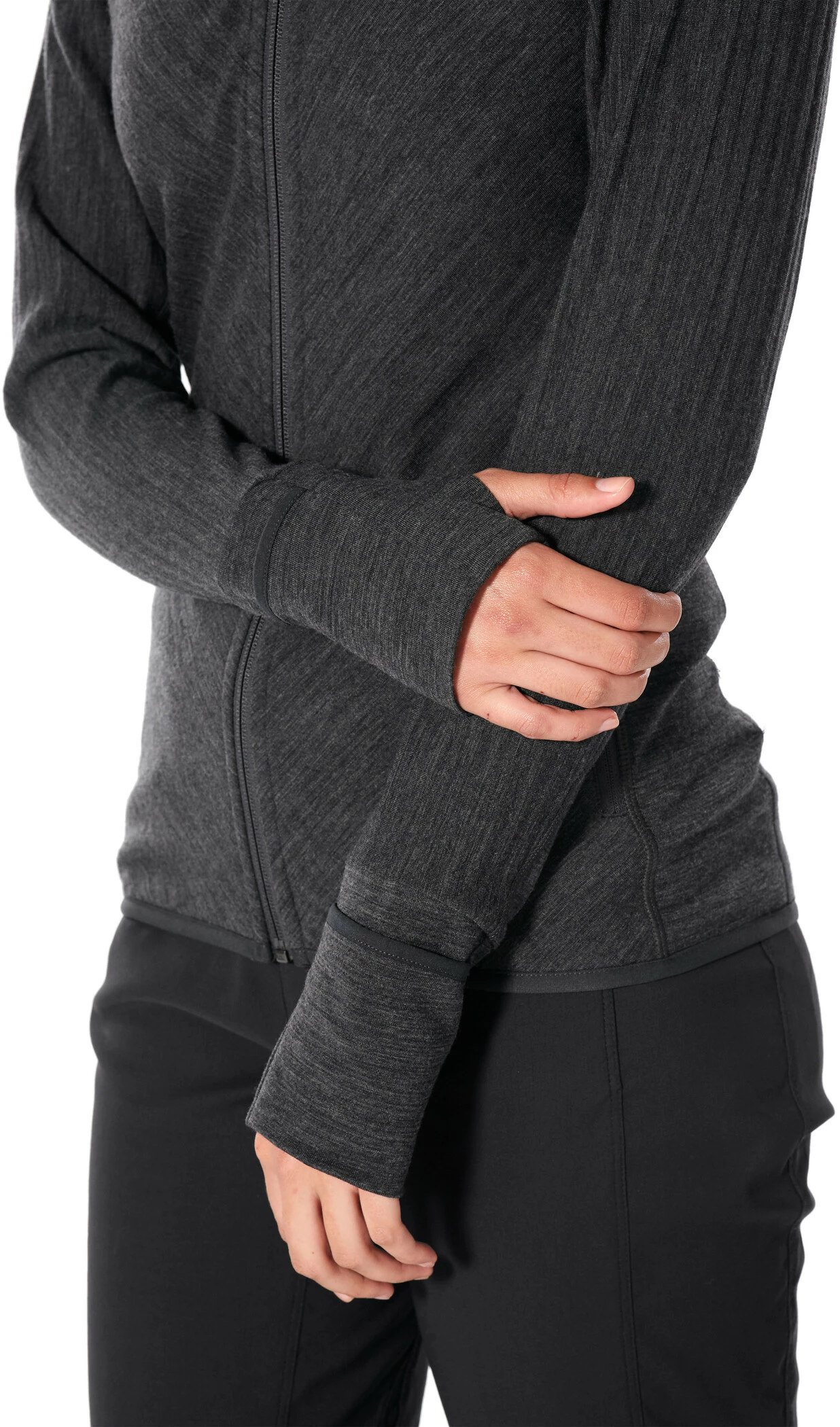 Icebreaker Descender Veste manches longues à capuche zippée Femme, gris 8 Icebreaker Descender Veste manches longues à capuche zippée Femme, gris – Image 6