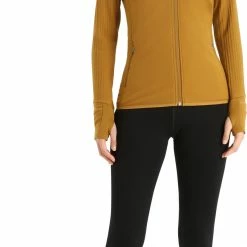Icebreaker Descender Veste à manches longues à fermeture éclair Femme -Vestes en polaire Soldes icebreaker descender ls zip jacket women clove 4 1