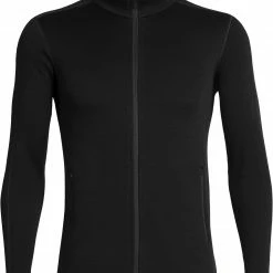 Icebreaker Elemental Veste À Manches Longues À Fermeture Éclair Homme, noir
