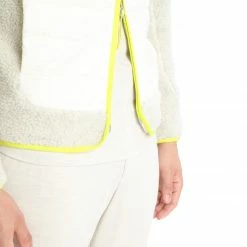 Icebreaker RealFleece Sherpa Sweat à Capuche à manches longues avec fermeture éclair Homme, gris/blanc -Vestes en polaire Soldes icebreaker realfleece sherpa ls zip hood men ecru heather snow shine 6