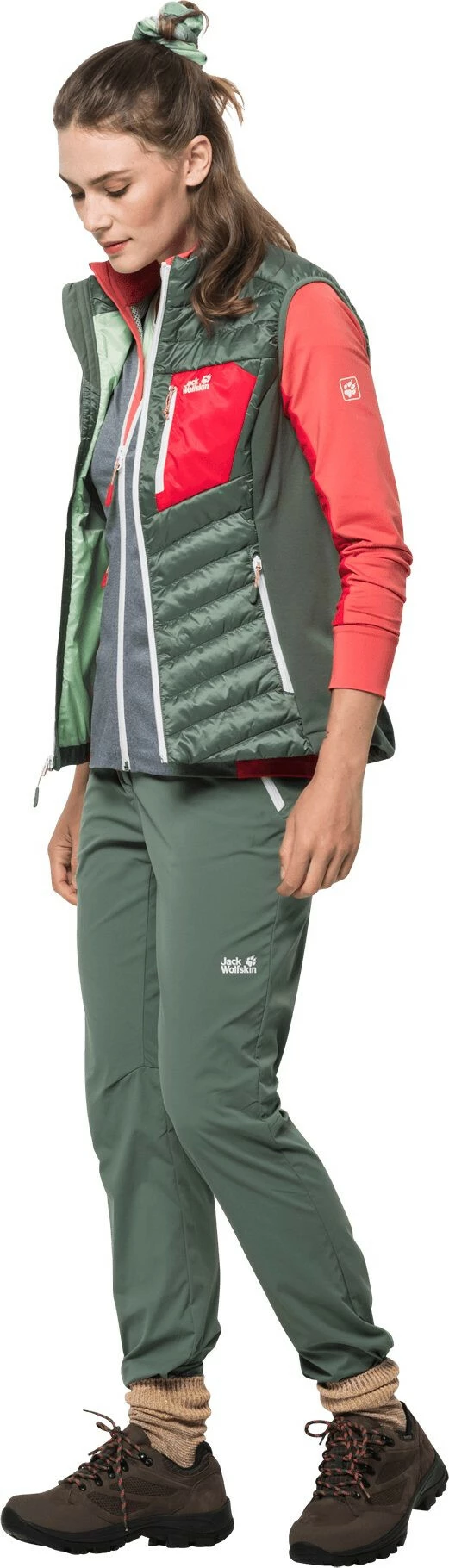 Jack Wolfskin Milford Sky Veste en polaire Femme, rose/gris 6 Jack Wolfskin Milford Sky Veste en polaire Femme, rose/gris – Image 4