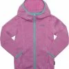 Kamik Dakota Veste polaire en tricot Fille, bleu -Vestes en polaire Soldes kamik dakota knit fleece jacket kids blush rougir 1