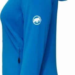 Mammut Aconcagua Light Veste Couche intermédiaire à capuche Femme, bleu -Vestes en polaire Soldes mammut aconcagua light ml hooded jacket women ice 4 1