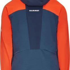 Mammut Aenergy Veste à capuche Hybrid softshell Homme, orange/bleu -Vestes en polaire Soldes mammut aenergy so hybrid hooded jacket men hot red marine 3