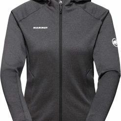 Mammut Nair Veste Couche intermédiaire à capuche Femme, noir