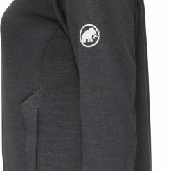 Mammut Nair Veste Couche intermédiaire à capuche Femme, noir -Vestes en polaire Soldes mammut nair ml hooded jacket women black melange 4