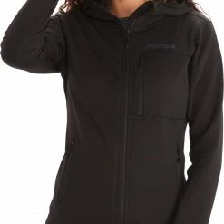 Marmot Preon Sweat à capuche Femme, noir -Vestes en polaire Soldes marmot preon hoody women black 4 1