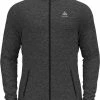 Odlo Tencia Couche intermédiaire à fermeture éclair Homme, gris -Vestes en polaire Soldes odlo fli full zip midlayer men dark grey melange 1