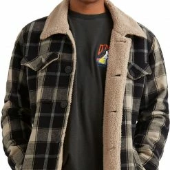 O'Neill Fleece Lined Jacket Men, noir/beige 10 O'Neill Fleece Lined Jacket Men, noir/beige -Vestes en polaire Soldes oneill fleece lined jacket men beige tartan check 3 1