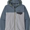 Patagonia Micro D Snap-T Veste Garçon, bleu -Vestes en polaire Soldes patagonia micro d snap t jacket boys salt grey 1