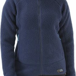 Rab Shearling Veste Femme, bleu -Vestes en polaire Soldes rab shearling jacket women deep ink 4 1