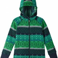 Reima Northern Fleece Sweater Youth, vert/bleu -Vestes en polaire Soldes reima northern fleece sweater youth cat eye green 3 1