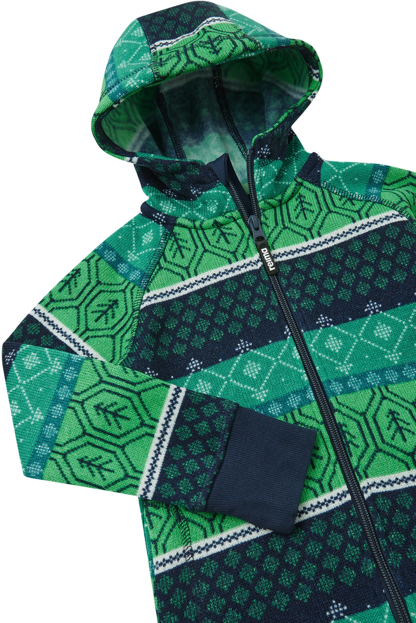 Reima Northern Fleece Sweater Youth, bleu/rose 6 Reima Northern Fleece Sweater Youth, bleu/rose – Image 4