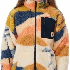 Rip Curl Waves Polar Veste en polaire Fille, beige/orange