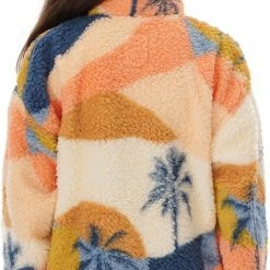 Rip Curl Waves Polar Veste en polaire Fille, beige/orange -Vestes en polaire Soldes rip curl waves polar fleece jacket girls multico 3