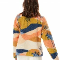 Rip Curl Waves Polar Veste en polaire Femme, Multicolore -Vestes en polaire Soldes rip curl waves polar fleece jacket women multico 3 1