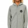 Rip Curl Wetsuit Icon Capuche avec fermeture éclair Homme, bleu -Vestes en polaire Soldes rip curl wetsuit icon zip thru hood men grey marle 1