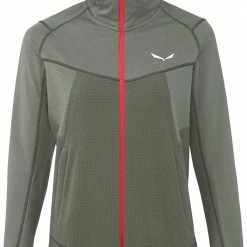 SALEWA Puez Hybrid Polarlite Sweat à capuche zippé Femme, vert