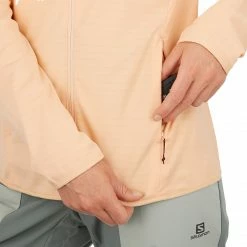 Salomon Outrack Veste intermédiaire à fermeture éclair complète Femme, bleu -Vestes en polaire Soldes salomon outrack full zip midlayer jacket women apricot ice 5 2