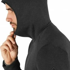 Salomon Sight Pull à capuche Homme, noir -Vestes en polaire Soldes salomon sight hoodie men black heather 6