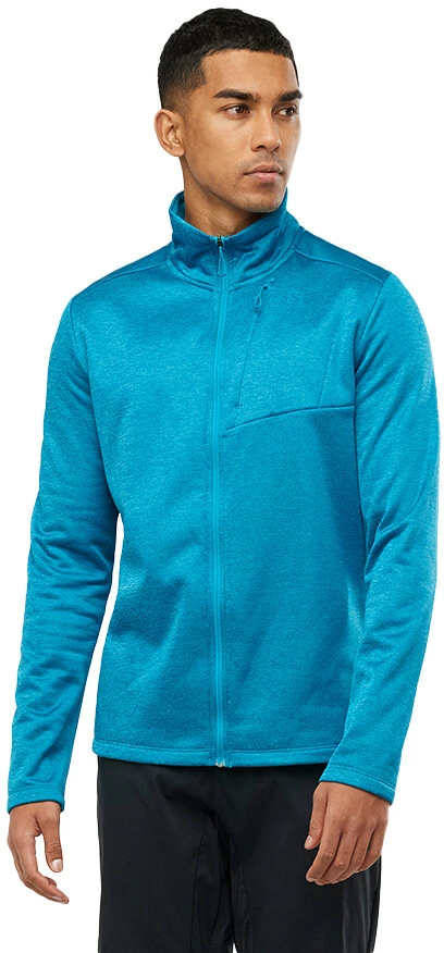 Salomon Transition Veste polaire à fermeture éclair complète Homme, turquoise 5 Salomon Transition Veste polaire à fermeture éclair complète Homme, turquoise – Image 3