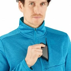 Salomon Transition Veste polaire à fermeture éclair complète Homme, turquoise 12 Salomon Transition Veste polaire à fermeture éclair complète Homme, turquoise -Vestes en polaire Soldes salomon transition full zip mid fleecejacket men barrier reef heather 5