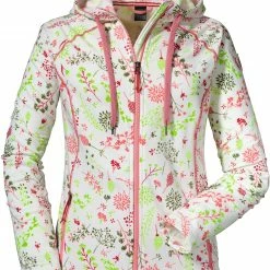 Schöffel Kirkefjord1 Manteau à capuche en polaire Femme, rouge/blanc