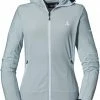 Schöffel Piz Beguz Sweat à capuche en polaire Femme, bleu -Vestes en polaire Soldes schoeffel piz beguz fleece hoody women ballad blue 1