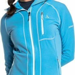 Schöffel Ramezza Sweat à capuche en polaire Femme, bleu -Vestes en polaire Soldes schoeffel ramezza fleece hoody women vivid blue 3