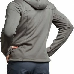 Tatonka Lhys Veste à capuche Homme, bleu -Vestes en polaire Soldes tatonka lhys hooded jacket men bark grey 4 1