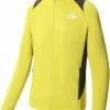 The North Face Ao Couche intermédiaire à fermeture éclair Homme, jaune/gris -Vestes en polaire Soldes the north face ao full zip midlayer men acid yellow asphalt grey 1 1
