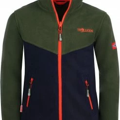 TROLLKIDS Oppdal XT Veste Enfant, vert/bleu