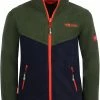 TROLLKIDS Oppdal XT Veste Enfant, bleu/vert -Vestes en polaire Soldes trollkids oppdal xt jacket kids forest green navy flame orange 1 4